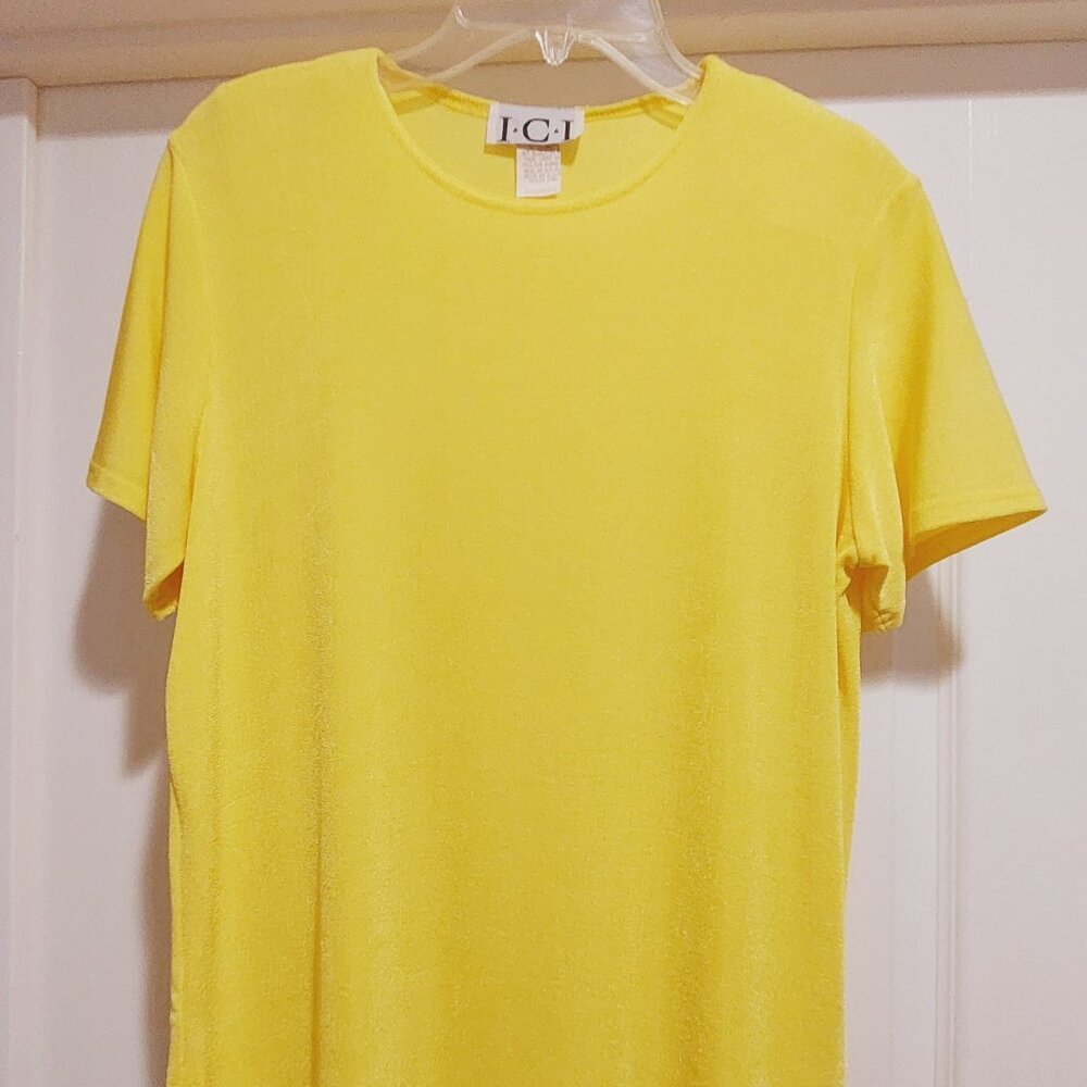 Bright yellow pullover by CHICO Sz S